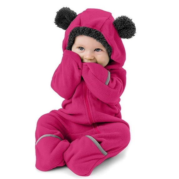 Baby Winter Clothes Cute Design Cartoon Animal Hooded Jumpsuit Romper Boy Winter Outfits for Babies 6-12 Months