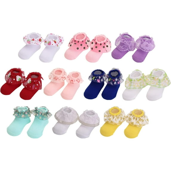 Newborn Baby-girls Socks and Bow Infant Toddler Ankle Socks
