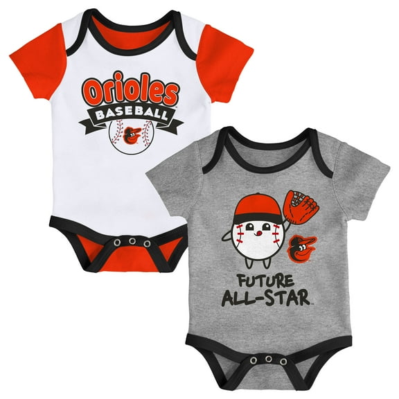Newborn  Baltimore Orioles Triple Hit Two-Pack Bodysuit Set