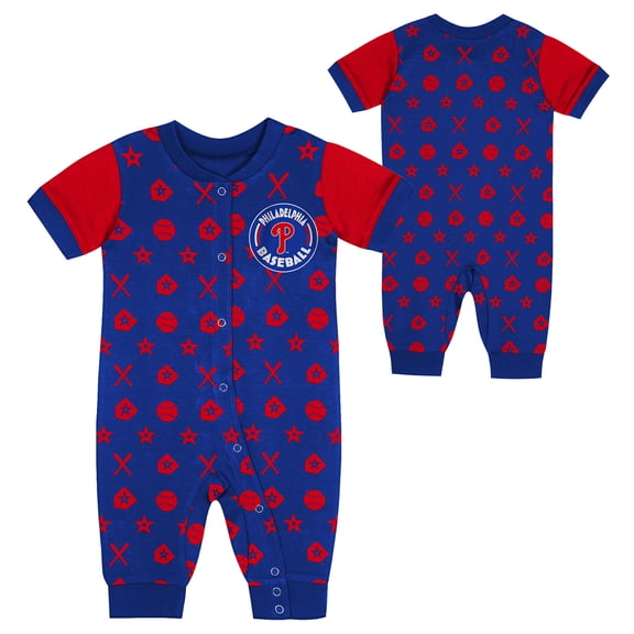 Newborn Blue Philadelphia Phillies Hard 90 Coveralls