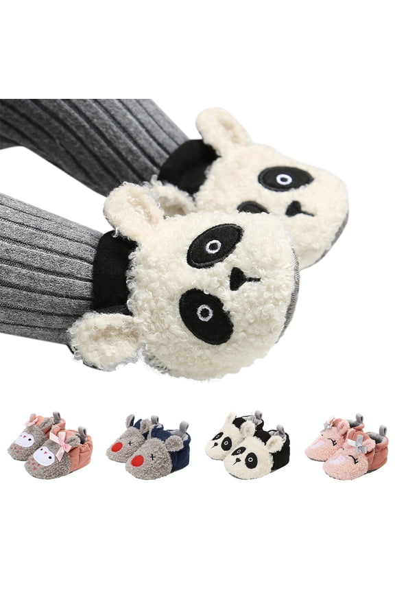 Boy Girl Non-Skid Indoor Panda Walking Shoes Breathable Warm Elastic Sock Shoes Protect Toes Outdoor Sneakers Pink 0 M-6 M