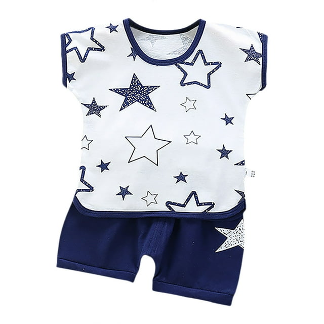 Newborn Boy Outfitstoddler Baby Kids Girl Boys Sleeveless Cartoon Print