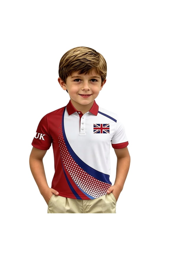 Boy T Shirt Uk National Day Print Comfort Beach Essentials for Boy,White,3-4 Years
