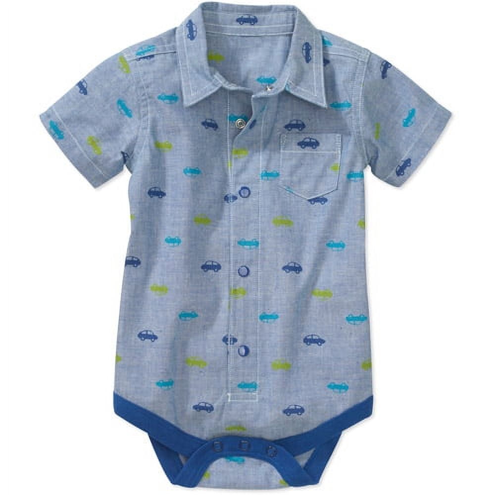 Newborn Boys' Woven Print Creeper