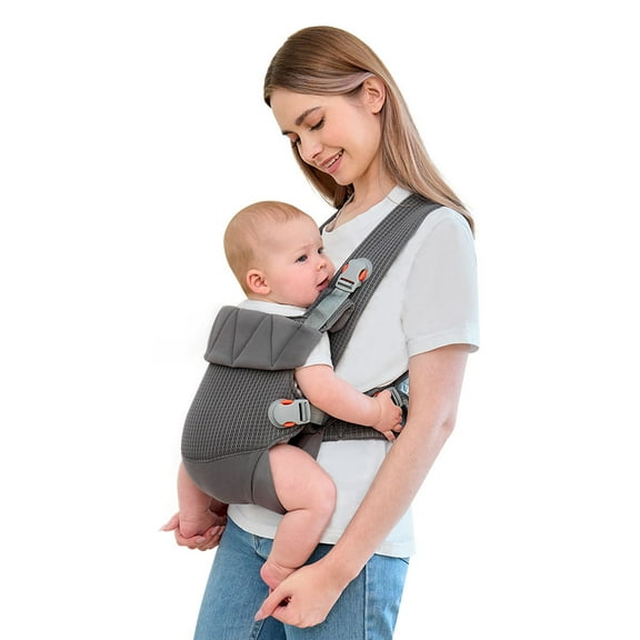 Newborn Carrier, Baby Carrier Newborn to Toddler, Ergonomic Baby Sling with Head Support