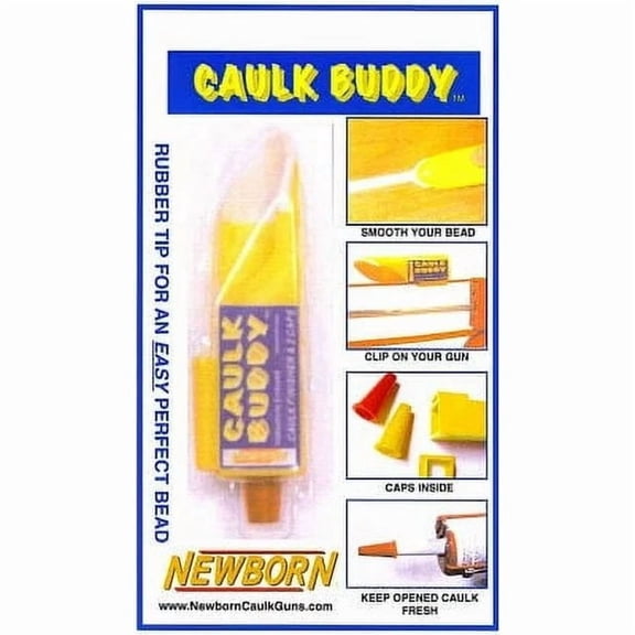 Newborn Caulk Buddy Yellow Lightweight Plastic Caulk Finisher Tool 1 pk