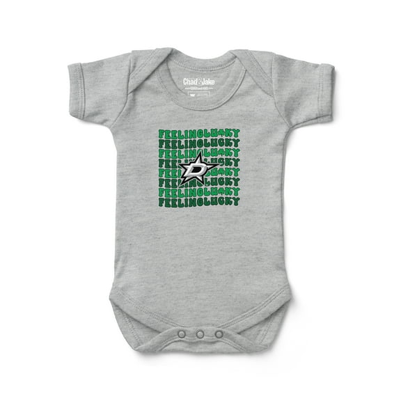Newborn Chad & Jake Heather Gray Dallas Stars Feeling Lucky Bodysuit