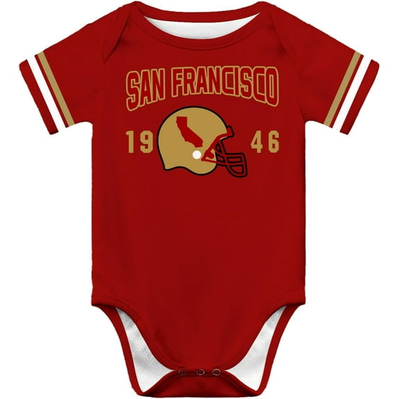 Newborn City Baby Girl Boy Clothes Unisex,Football Team Clothing Cotton Short Sleeve Apparel,Baby Bodysuits,Size:3-24 Months