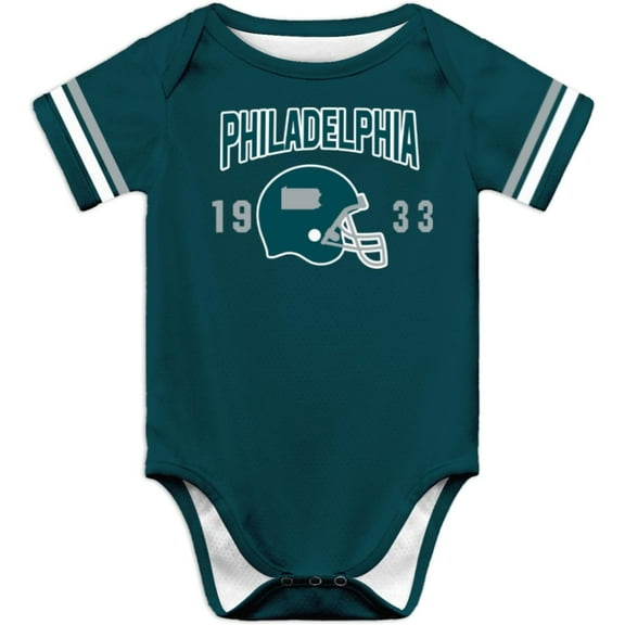 Newborn City Baby Girl Boy Clothes Unisex,Football Team Clothing Cotton Short Sleeve Apparel,Baby Bodysuits,Size:3-24 Months