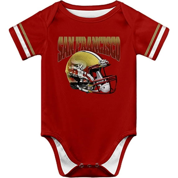 Newborn City Baby Girl Boy Clothes Unisex,Football Team Clothing Short Sleeve Apparel,Baby Bodysuits,Size:3-24 Months