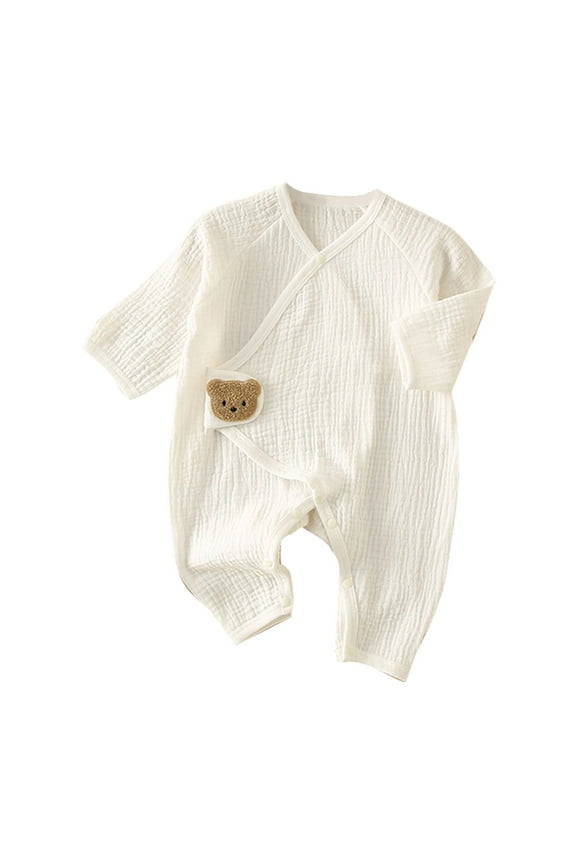 Newborn Clothes Organic Cotton Jumpsuit Baby Boy Girl Long Sleeve Jumpsuits for Fall Winter 𝐎ne Piece Romper