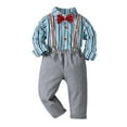 thumbnail image 1 of Newborn Clothes Winter Boys Long Sleeve Suspender Trousers Set Boys Sling Party Clothes Formal Suit Boys Gentleman Short Boys Outfits Infant Short Sleeve, 1 of 9