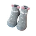 thumbnail image 1 of Cotton Sock Shoes Non Floor Soft Rubber Sole Sock Shoes Walking Shoes for 6-12 Months, 1 of 4