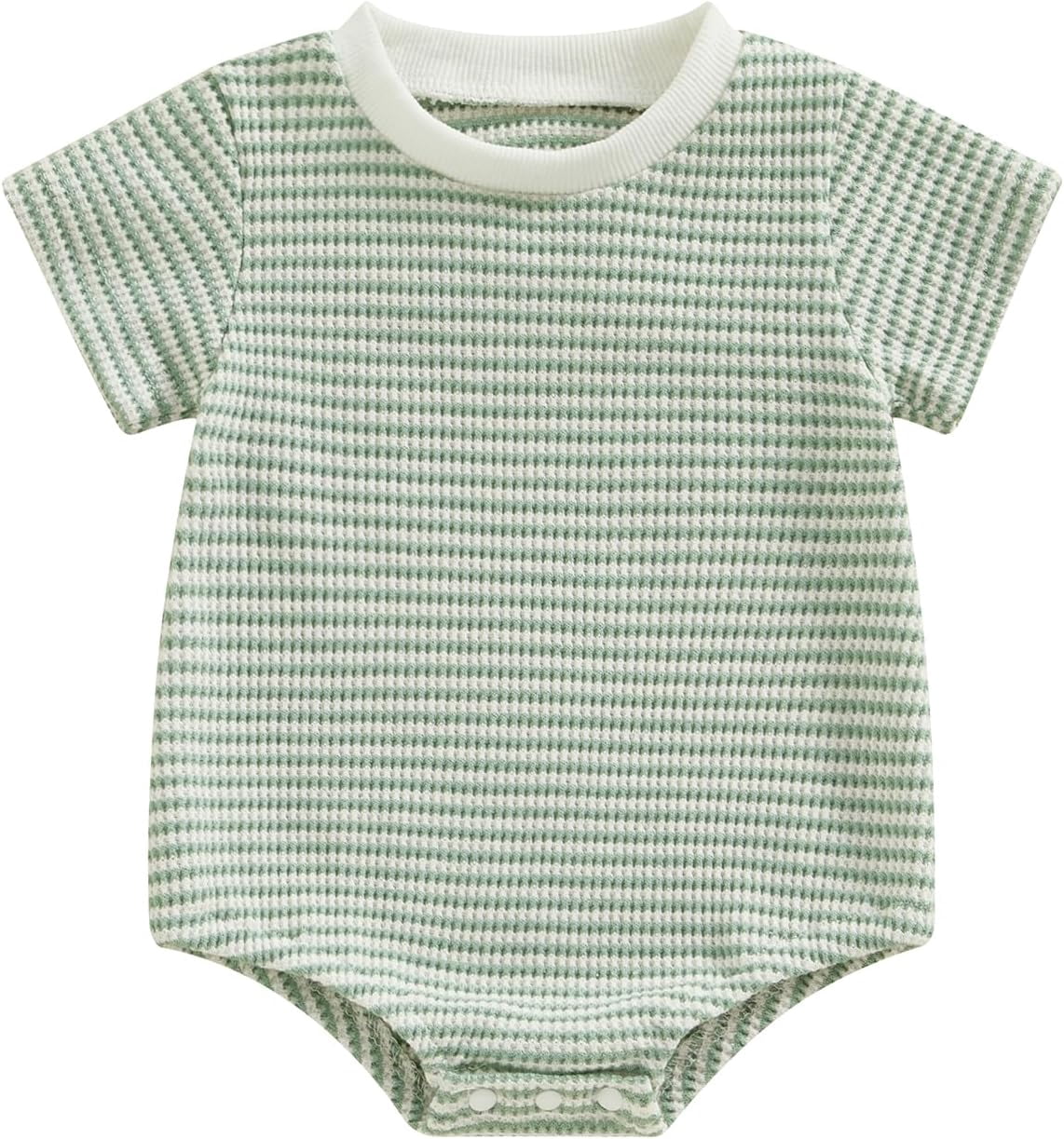 Gueuusu Unisex Baby Bubble Romper - Oversized Short Sleeve T-Shirt Bodysuit (Solid Colors)