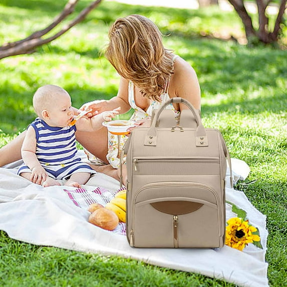 Newborn Diaper Bag Backpack, Multi-Functional Travel Bag with 14 Pockets, Large Capacity Organizer for Bottles, Wipes, Diapers, and Baby Essentials, Waterproof, Stroller-Compatible