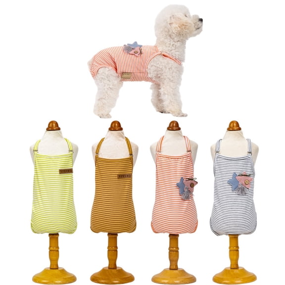 Newborn Female Dog Diaper Onesie Sanitary Pantie with Adjustable Suspender,Washable Reusable Fixed Puppy Diaper Jumpsuits for Small Medium Dogs