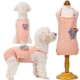 thumbnail image 1 of Newborn Female Dog Diaper Onesie Sanitary Pantie with Adjustable Suspender,Washable Reusable Puppy Diaper Jumpsuits in Heat Period Menstrual，Red,l, 1 of 11