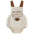 thumbnail image 1 of Newborn Football Romper Baby Boy Girl My 1st Football Season Embroidery Corduroy Overalls Infant One Piece Bodysuit Game Day Outfit, 1 of 8
