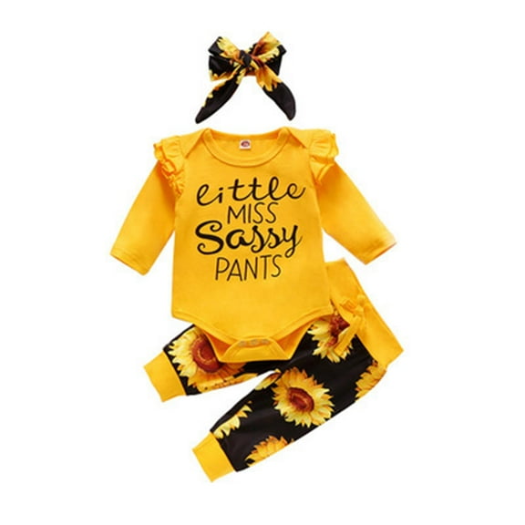 Newborn Girl Clothes Under $5 Rvkxad Newborn Baby Girl Clothes Infant Outfits Sunflower Ruffle Sleeve Romper Bodysuit Floral Pants Baby Girl Outfits Clothes