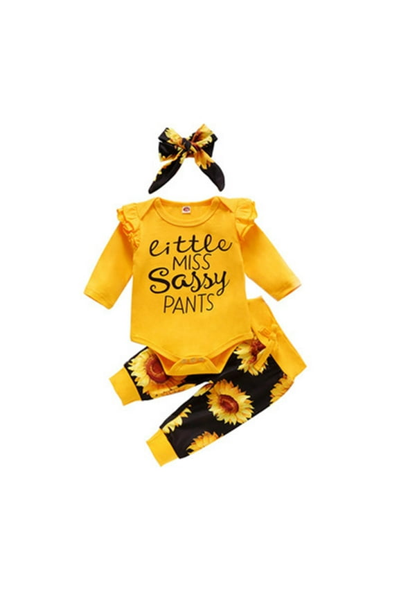 Newborn Girl Clothes Under $5 Rvkxad Newborn Baby Girl Clothes Infant Outfits Sunflower Ruffle Sleeve Romper Bodysuit Floral Pants Baby Girl Outfits Clothes