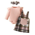 thumbnail image 1 of Girl Clothes Cotton Baby Girls Christmas Tree Romper Dress Tutu Hairband Shoes Set Clearance Clothes, 0-3 Months, 1 of 6