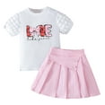 thumbnail image 1 of Girl Outfit Children Casual Comfortable Stylish Long Sleeved Set Outwear Leiusre Girl Clothes Pink 4 Years-5 Years, 1 of 7