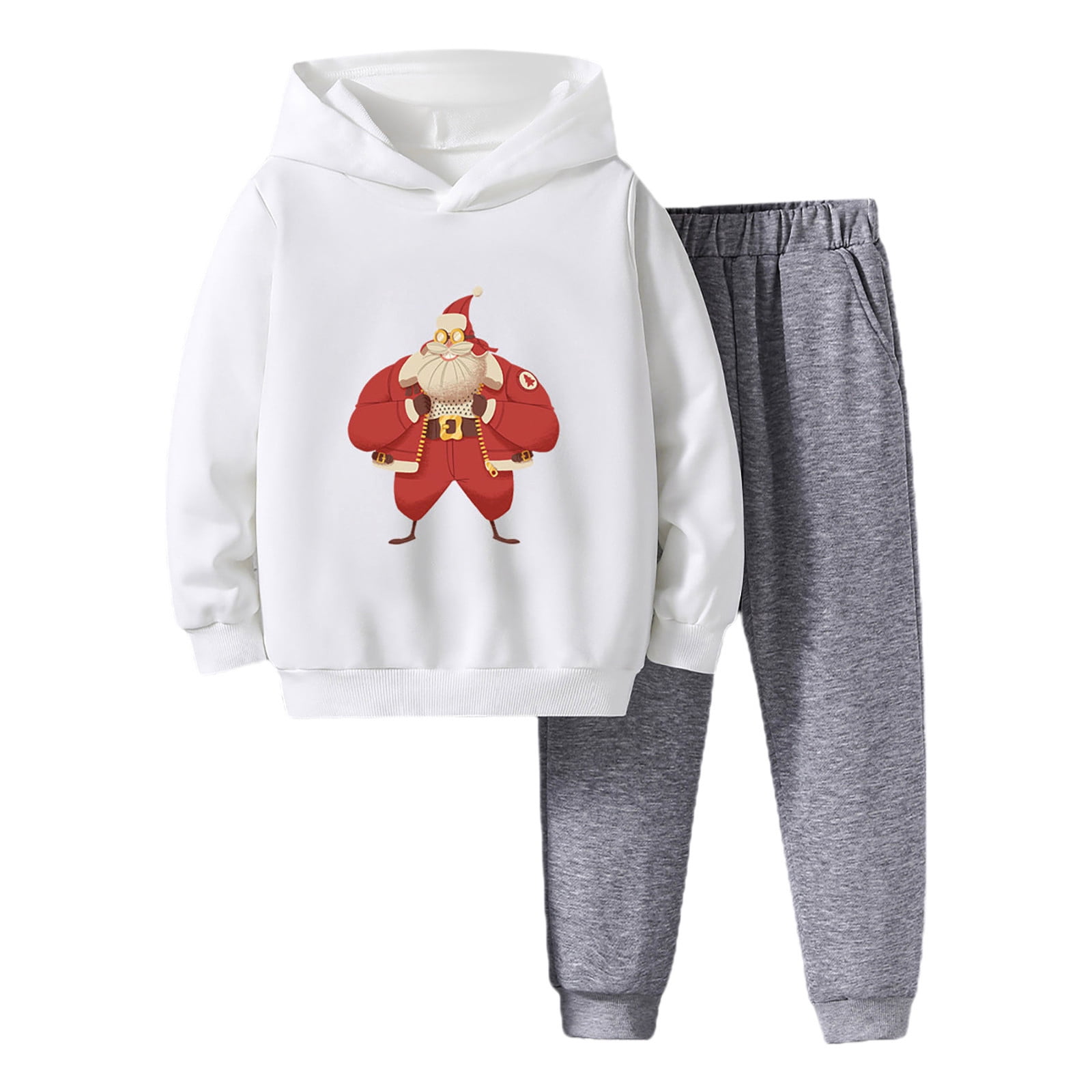 Girl Outfits Boys Long Sleeve Christmas Letter Print Shirt Tops Pants