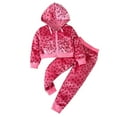 thumbnail image 1 of Girl Outfits Photoshoot Soild Color Childrens Clothes Girls Size 7-8 Loose Fit Activewear Clothing Set for Girls with Zipper Pockets Hot Pink,6-7 Years, 1 of 5