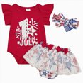 thumbnail image 1 of Newborn Girl Outfits Strawberry Ribbed Baby Summer Clothes Romper Bow Ruffle Shorts Skirt Headband Toddler Girl Outfits Red 3-6 Months, 1 of 5