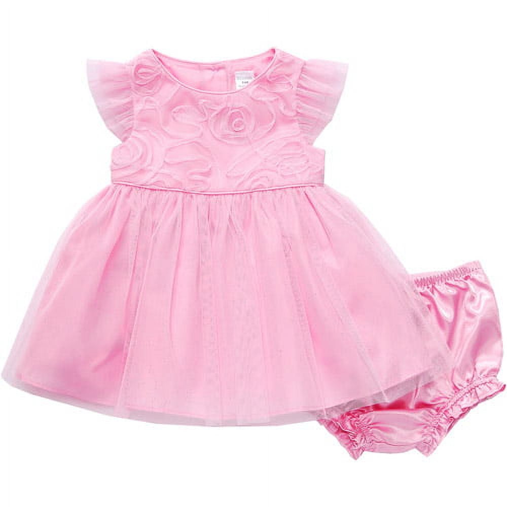 Newborn Girls Dress and Bloomer Set
