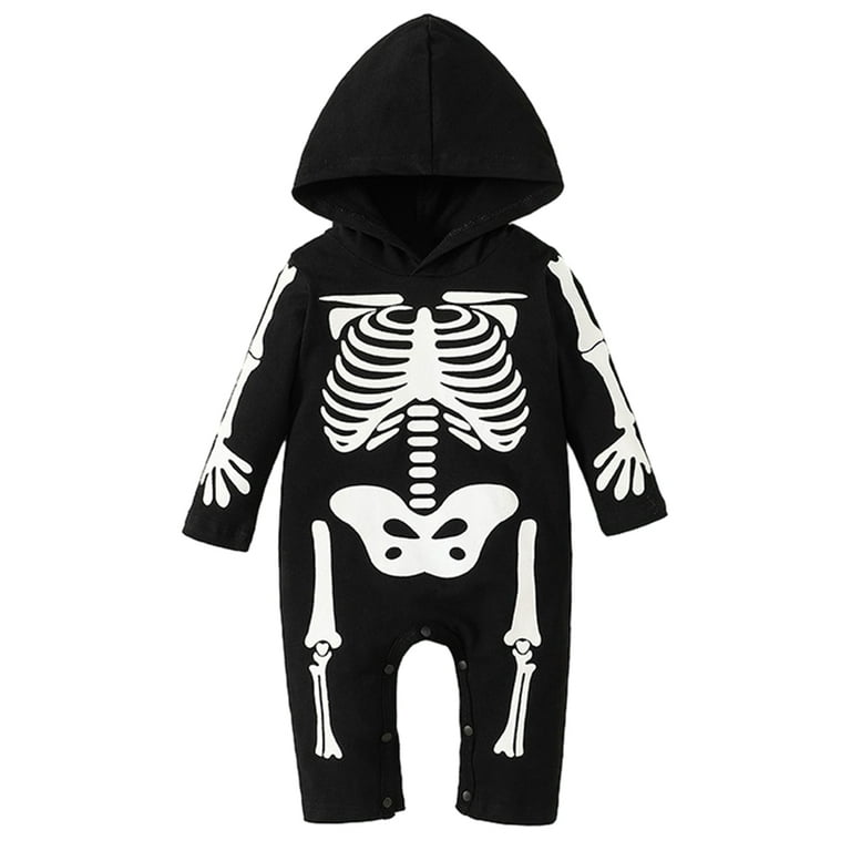 Skeleton Costume for Infants Jumpsuit with Hood Skeleton Costume for Infants Jumpsuit with Hood
