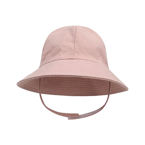 Newborn Hats For Boys Toddler Kids Solid Beach Hat Wide Brim Outdoor Play Bucket Hat Pink S