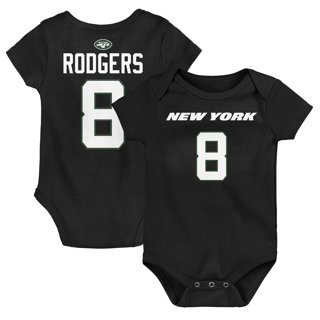 Youth Aaron Rodgers Black New York Jets Mainliner Player Name & Number Long  Sleeve T-Shirt