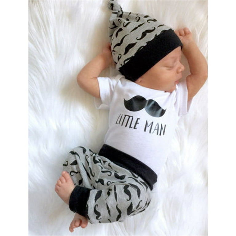  Newborn Infant Baby Girl Boy Romper+Cowboy Long Pants Hat 3pcs  Outfit Set: Clothing, Shoes & Jewelry