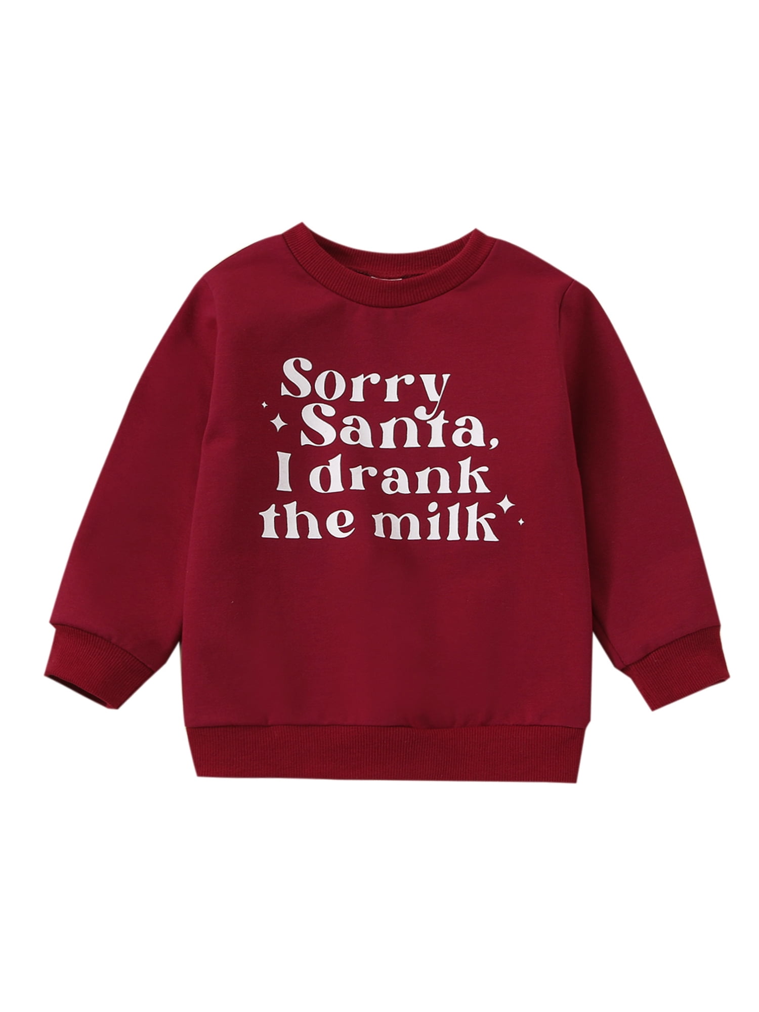 Newborn Infant Baby Boy Girl Christmas Sweatshirt Long Sleeve Crewneck