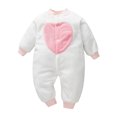 thumbnail image 1 of Newborn Infant Baby Boy Girl Fleece Romper Long Sleeve Button Jumpsuit One Piece Winter Warm Outfit Clothes, 1 of 3