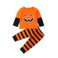 thumbnail image 1 of Newborn Infant Baby Boy Girl Halloween Jumpsuit Bodysuit Shirt Tops+Striped Pants Clothes Outfits, 1 of 7