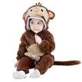 thumbnail image 1 of Newborn Infant Baby Boy Girl Romper Long Sleeve Flannel Jumpsuit Outfits Cute Hooded Zipper Winter Warm Fleece Soft Onesie Playsuit Outfit, 1 of 4