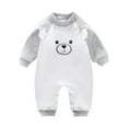 thumbnail image 1 of Newborn Infant Baby Boy Girls Romper Sweater Onesie Coming Home Outfit Clothes Gray 12-18 Months, 1 of 3