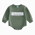 thumbnail image 1 of Newborn Infant Baby Boy Outfit Letter Embroidery Long Sleeve Romper Jumpsuit, 1 of 6