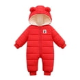 thumbnail image 1 of Newborn Infant Baby Boys Girls Hooded Thick Snowsuit Romper Coat Outwear Jacket, 1 of 4