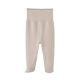 thumbnail image 1 of Newborn Infant Baby Boys Girls Soft Cotton High Waist Footed Pants Casual Leggings with Feet, 1 of 7