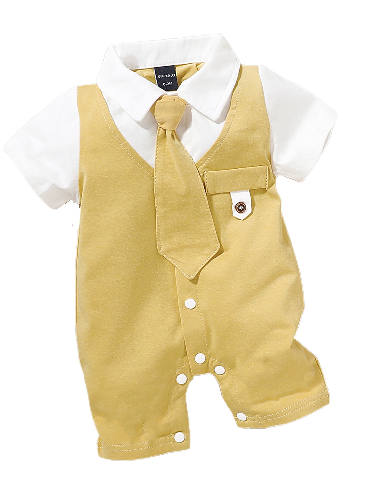 Newborn Infant Baby Boys Romper Suit Summer Clothing Set Gentleman