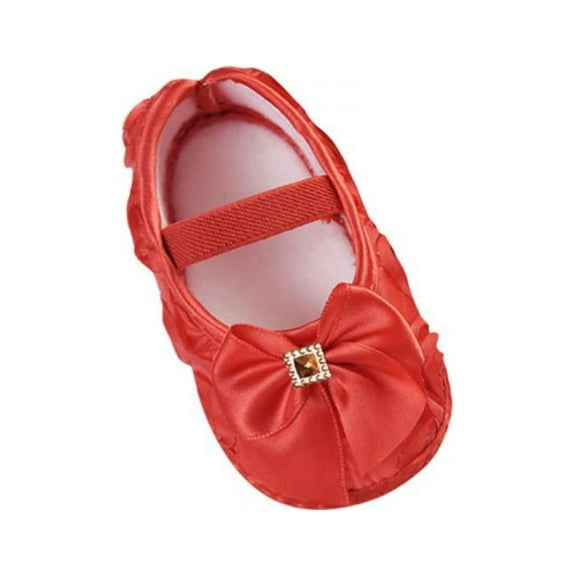 Newborn Infant Baby Girl Bowknot Soft Sole Crib Shoes Prewalker 0-18 Months