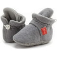 thumbnail image 1 of Newborn Infant Baby Girl Boy Cotton Booties Stay On Sock Slippers Soft Bedroom Shoes Non-Skid Ankle Boots With Grippers Toddler Crib Warm Shoe First Walker Birthday Shower Gift, 1 of 6