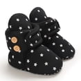 thumbnail image 1 of Lovebay Infant Baby Boy Girl Cozy Fleece Bootie Newborn Stay On Slipper Winter Warm Gripper Non-Slip Crib Shoes Black 12-18 Months, 1 of 12