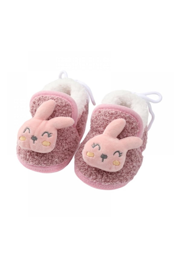 Newborn Infant Baby Girl Boy Cotton Booties Stay On Sock Slippers Soft Bedroom Shoes Non-Skid Ankle Boots Warm Shoes First Walker Birthday Shower Gift