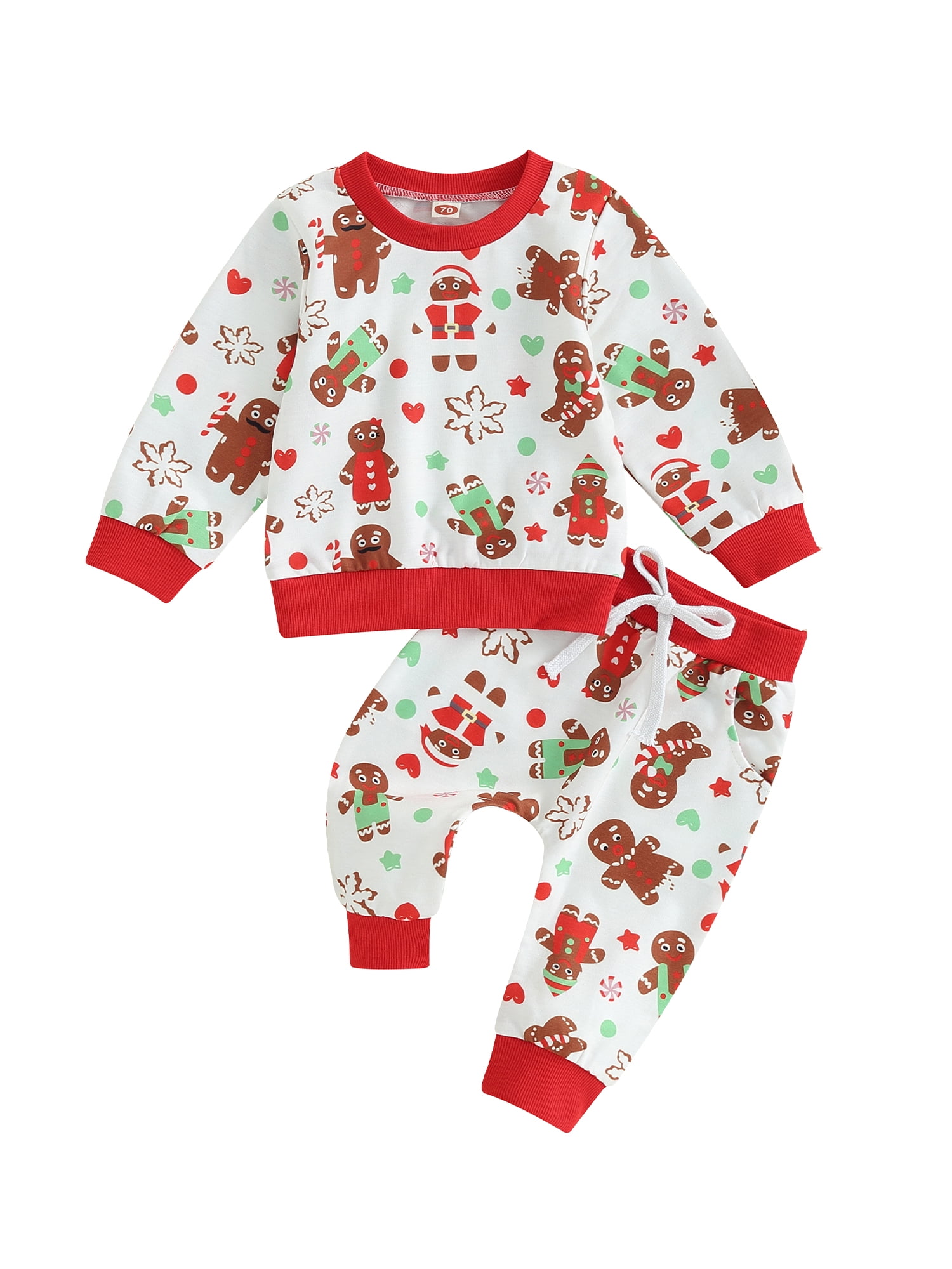 Newborn Infant Baby Girl Christmas Outfit Long Sleeve Crewneck