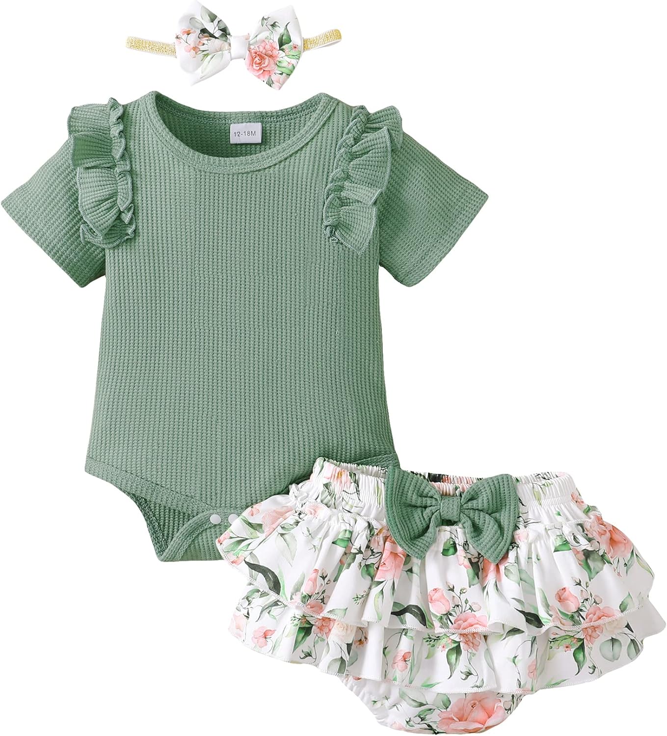 Newborn Infant Baby Girl Clothes Romper Shorts Set Floral Summer Outfits Cute Baby Clothes Girl