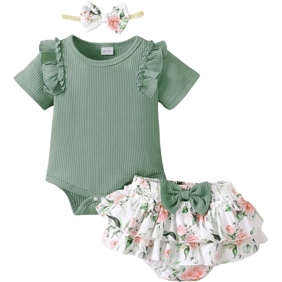 Newborn Infant Baby Girl Clothes Romper Shorts Set Floral Summer Outfits Cute Baby Clothes Girl